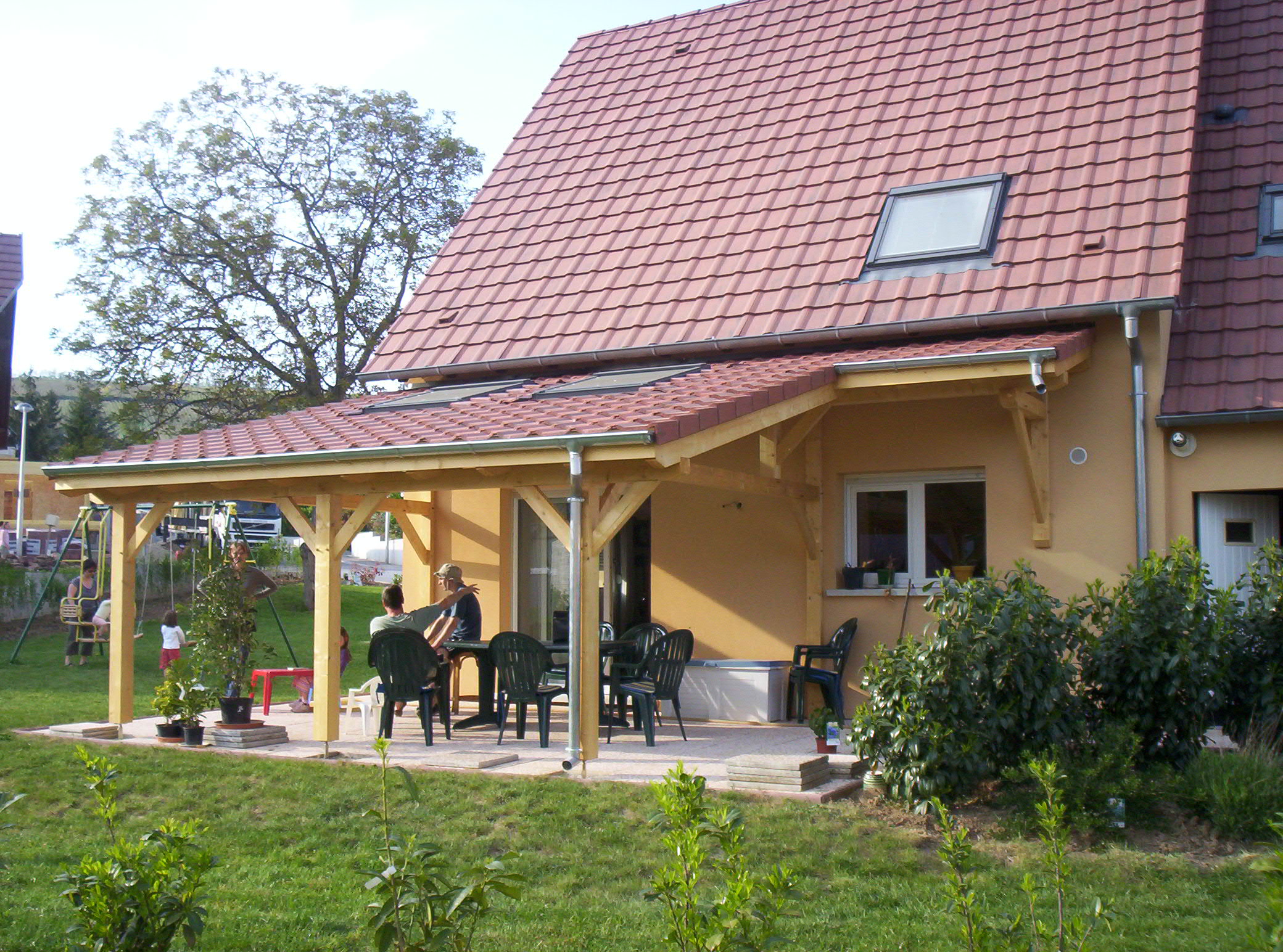 Auvent couverture tuile